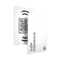 WaveTag Weiß Visitenkarte aus Metall mit eigenem Design