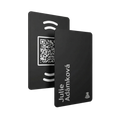 WaveTag Schwarze Metall-Visitenkarte mit individuellem Design