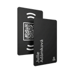WaveTag Schwarze Metall-Visitenkarte mit individuellem Design