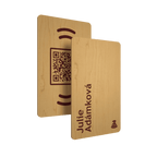 WaveTag Visitenkarte aus Ahorn mit eigenem Design