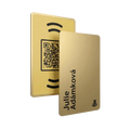 WaveTag vergoldete Metallvisitenkarte mit individuellem Design