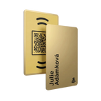 WaveTag vergoldete Metallvisitenkarte mit individuellem Design