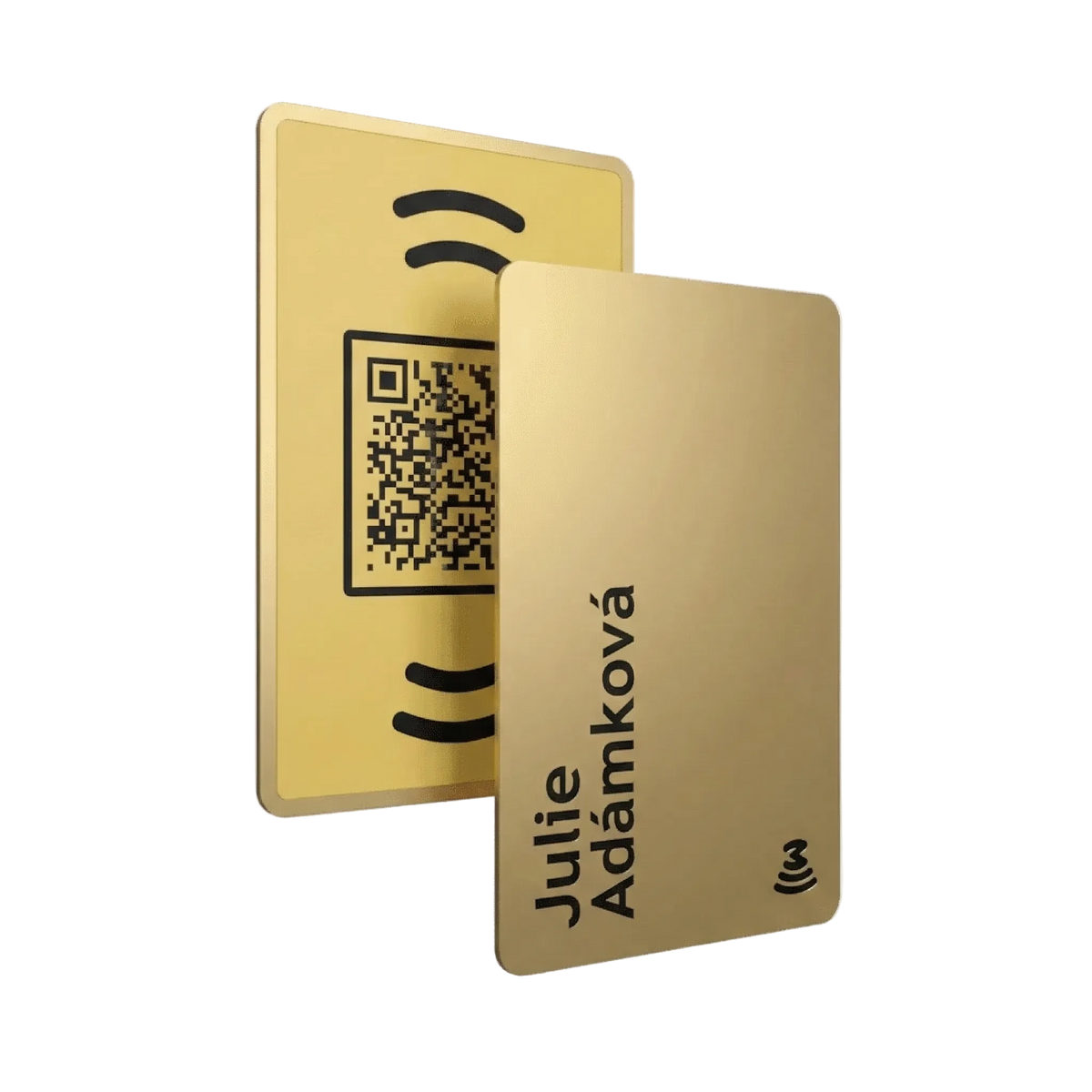 WaveTag vergoldete Metallvisitenkarte mit individuellem Design