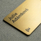 WaveTag vergoldete Metallvisitenkarte mit individuellem Design